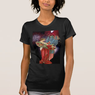 Vintage Lady and Fireworks T-Shirt