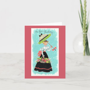 Vintage Lady Birthday Card