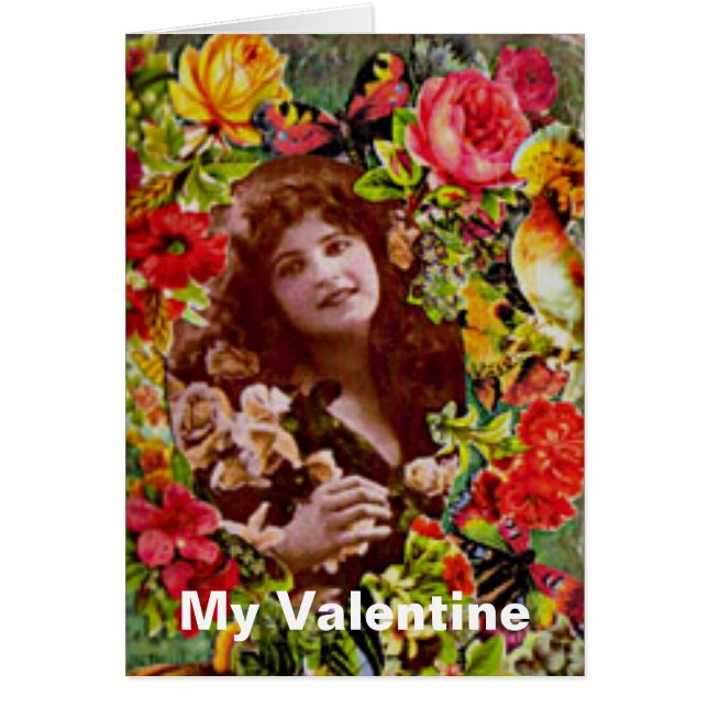 Vintage Lady Cameo in Roses (Front)