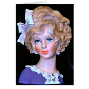 Vintage Lady Head Vase Flapper Girl 1920s Card