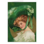 Vintage Lady in Green Card