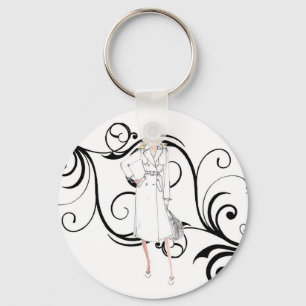 Vintage Lady Keychain