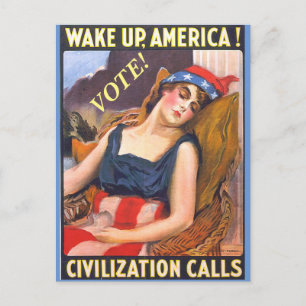 Vintage Lady Liberty Image on Political Postcards