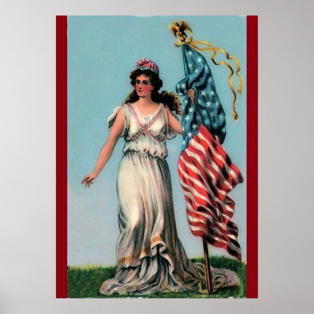 Vintage Lady Liberty Poster (Front)