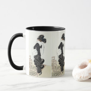Vintage Lady of Fashion, Haute Couture Fur Coat Mug