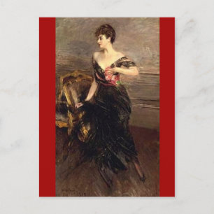 Vintage Lady Portrait - Boldini Postcard