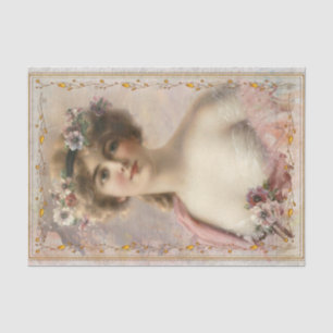 Vintage Lady Portrait Decoupage Tissue Paper
