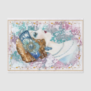 Vintage Lady Portrait Decoupage Tissue Paper