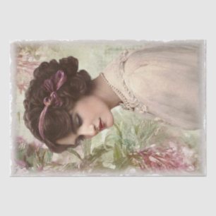 Vintage Lady Portrait Decoupage Tissue Paper