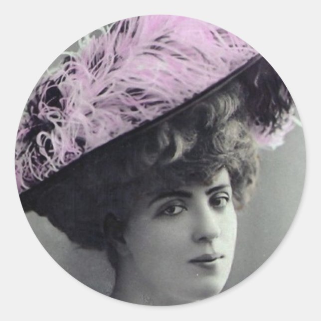 vintage lady sticker (Front)