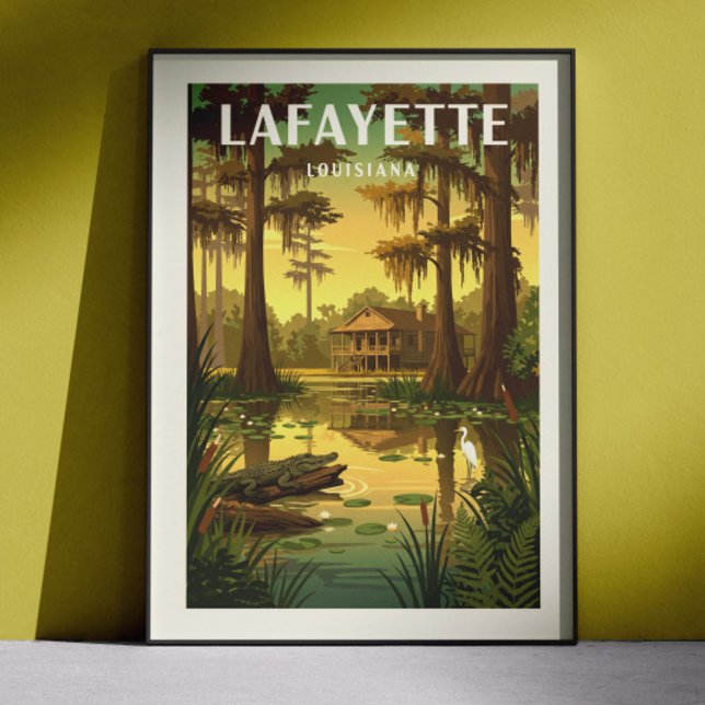 Vintage Lafayette Louisiana Poster (Creator Uploaded)
