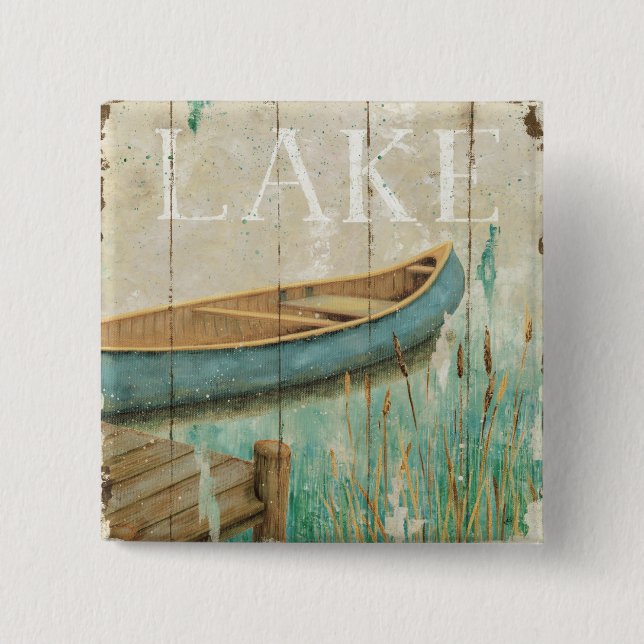 Vintage Lake 15 Cm Square Badge (Front)