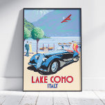 Vintage Lake Como Advertising Poster<br><div class="desc">Transport yourself to the serene beauty of Lake Como with this vintage advertising print. Capture the essence of timeless elegance and bring a touch of retro charm to your home decor. This printable artwork showcases the allure of one of Italy's most captivating destinations, Lake Como, and celebrates the golden era...</div>