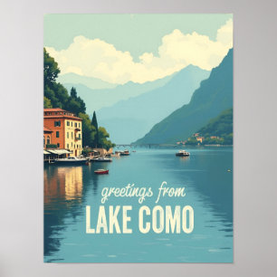 Vintage Lake Como Poster
