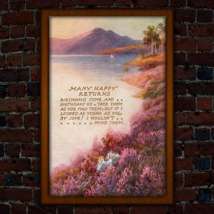 Vintage Lake District 1917 Birthday Poster