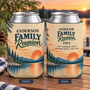 Vintage Lake Family Reunion Can Cooler