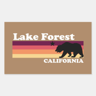 Vintage Lake Forest California Rectangular Sticker