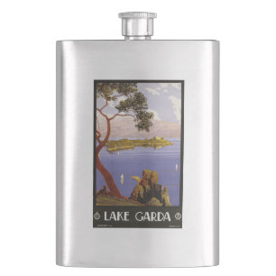 Vintage Lake Garda Italy flask
