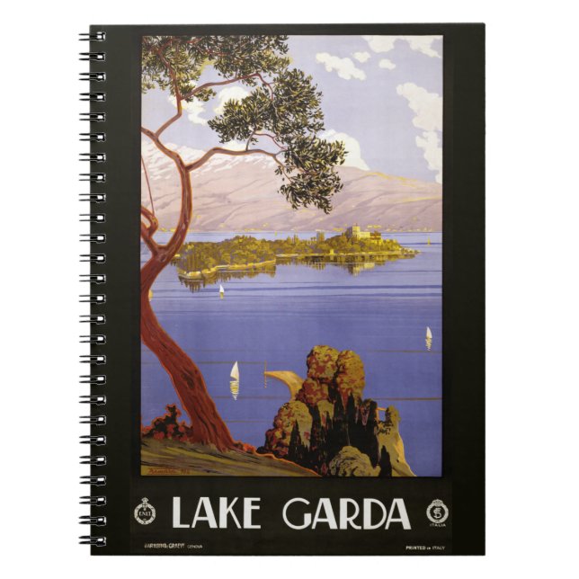 Vintage Lake Garda Italy notebook (Front)