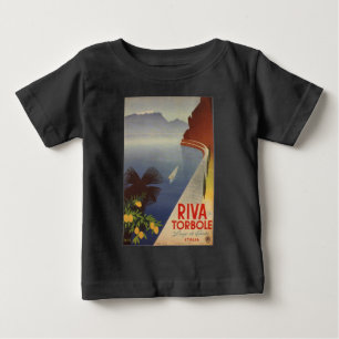 Vintage Lake Garda Riva Torbole Italy Tourism Baby T-Shirt