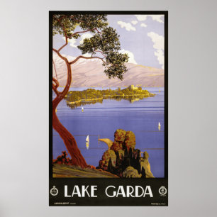Vintage Lake Garda Travel Poster