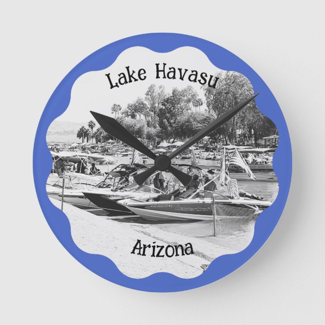 Vintage Lake Havasu Channel   Round Clock (Front)