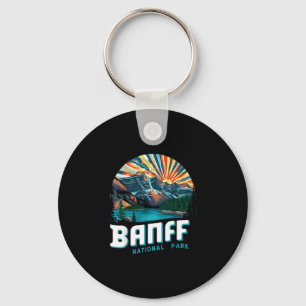 Vintage lake louise banff national park canada key ring