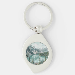 Vintage Lake Louise Canada Travel Graphic Key Ring