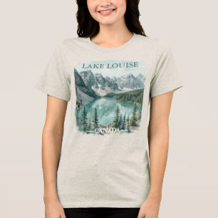 Vintage Lake Louise Canada Travel Graphic Tri-Blend Shirt