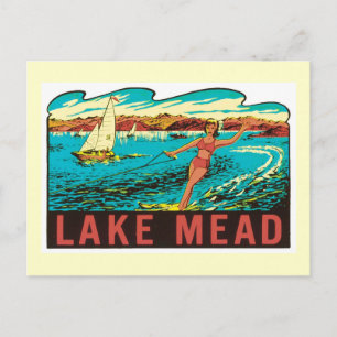 Vintage Lake Mead  Nevada NV State Label Postcard