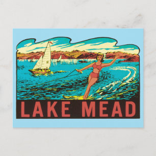 Vintage Lake Mead  Nevada NV State Label Postcard