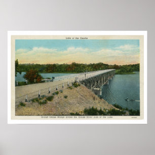 Vintage Lake of the Ozarks, Grand Glaize Bridge Poster