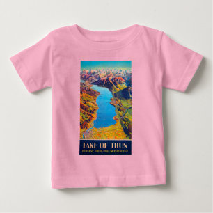 Vintage Lake of Thun Switzerland Travel Baby T-Shirt