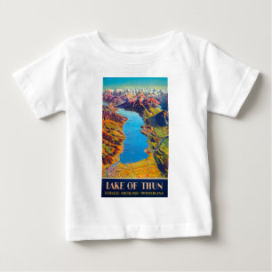 Vintage Lake of Thun Switzerland Travel Baby T-Shirt