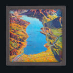 Vintage Lake of Thun Switzerland Travel Gift Box<br><div class="desc">European Travel Advertisements - Vintage Lake of Thun Switzerland Poster</div>