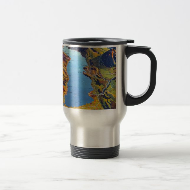 Vintage Lake of Thun Switzerland Travel Travel Mug (Right)