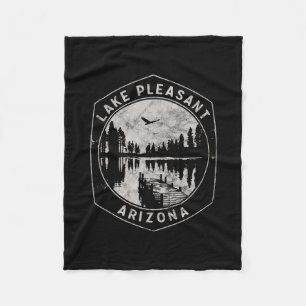 Vintage Lake Pleasant Arizona Outdoors Vacation Fleece Blanket