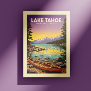 Vintage Lake Tahoe California Nevada Postcard