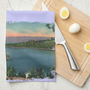 Vintage Lake Tahoe Emerald Bay Tea Towel