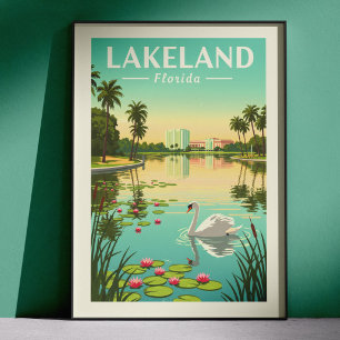 Vintage Lakeland Florida Poster
