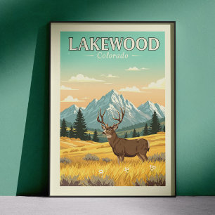 Vintage Lakewood Colorado Poster
