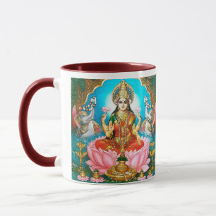 Vintage Lakshmi Mug Goddess of Blessings