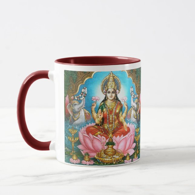 Vintage Lakshmi Mug Goddess of Blessings (Left)