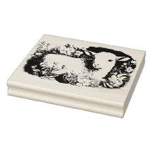 Vintage Lamb Antique Rubber Stamp