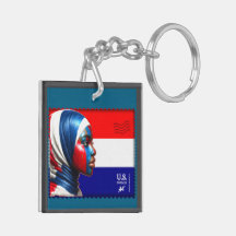 Vintage L'Amerique - Mslm Acrylic Keychain