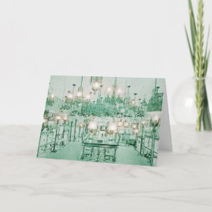 Vintage Lamp LIght Display Inspirational Message Card