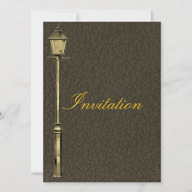 Vintage Lamp Post Invitation (Front)