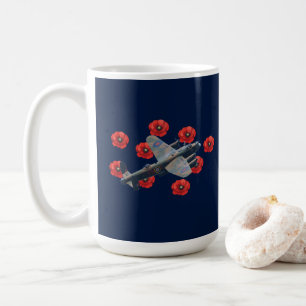 Vintage Lancaster Amongst Red Poppies Coffee Mug