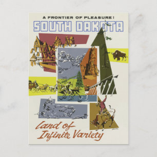 Vintage Land of Infinite Variety South Dakota Postcard