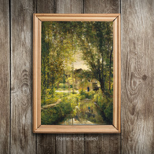 Vintage Landscape, Country House Poster